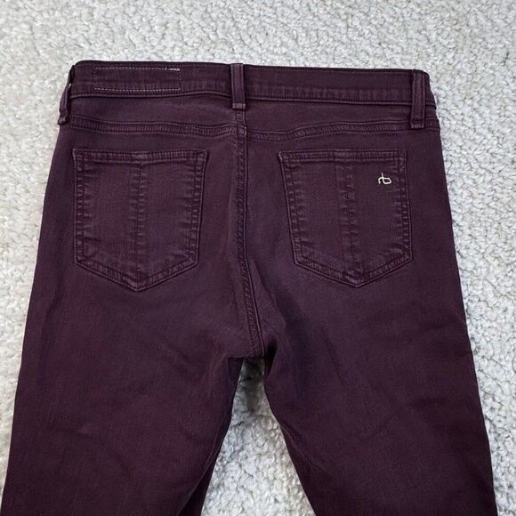 Rag & Bone Skinny Jean Wine Maroon Purple - Picture 7 of 10